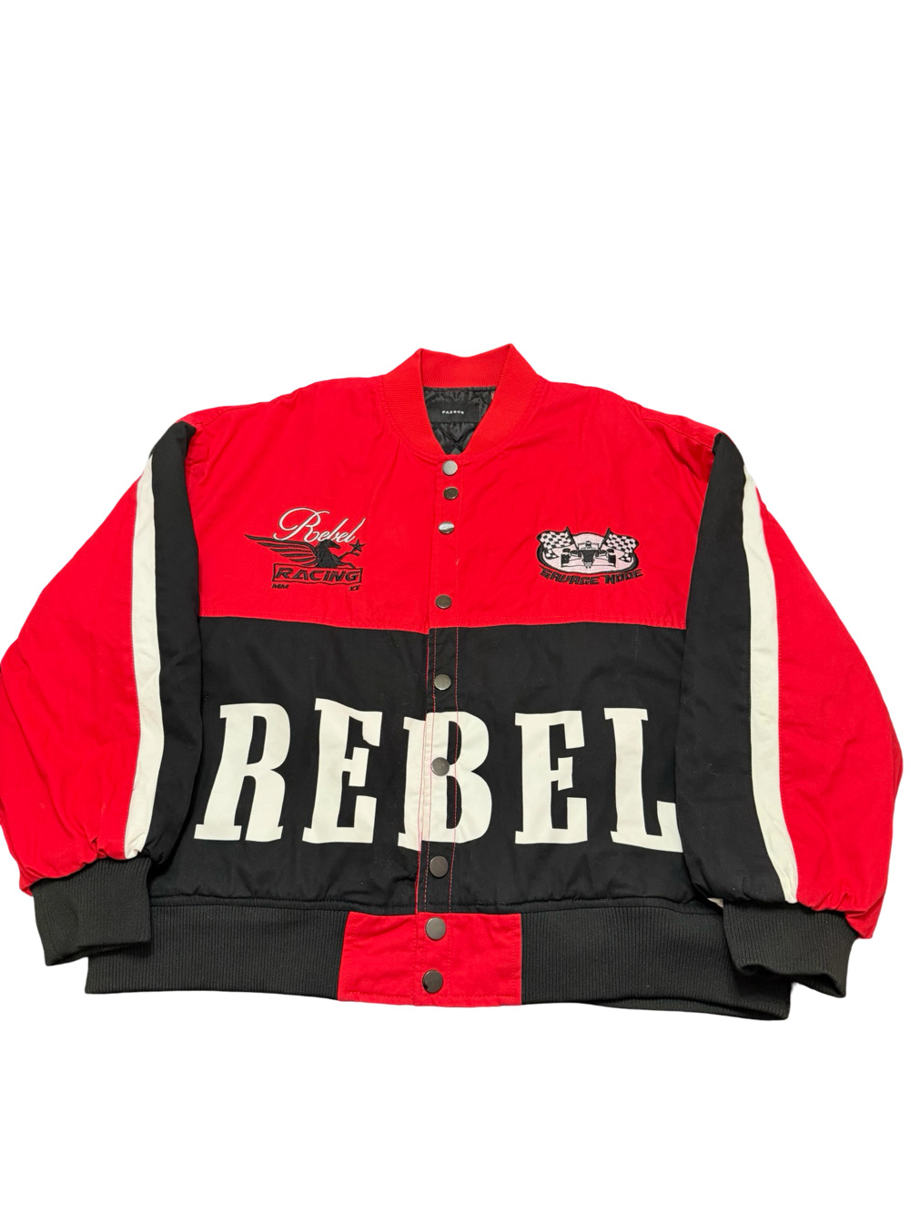 PacSun Rebel Racing Savage Mode Snap-Up Bomber Jacket